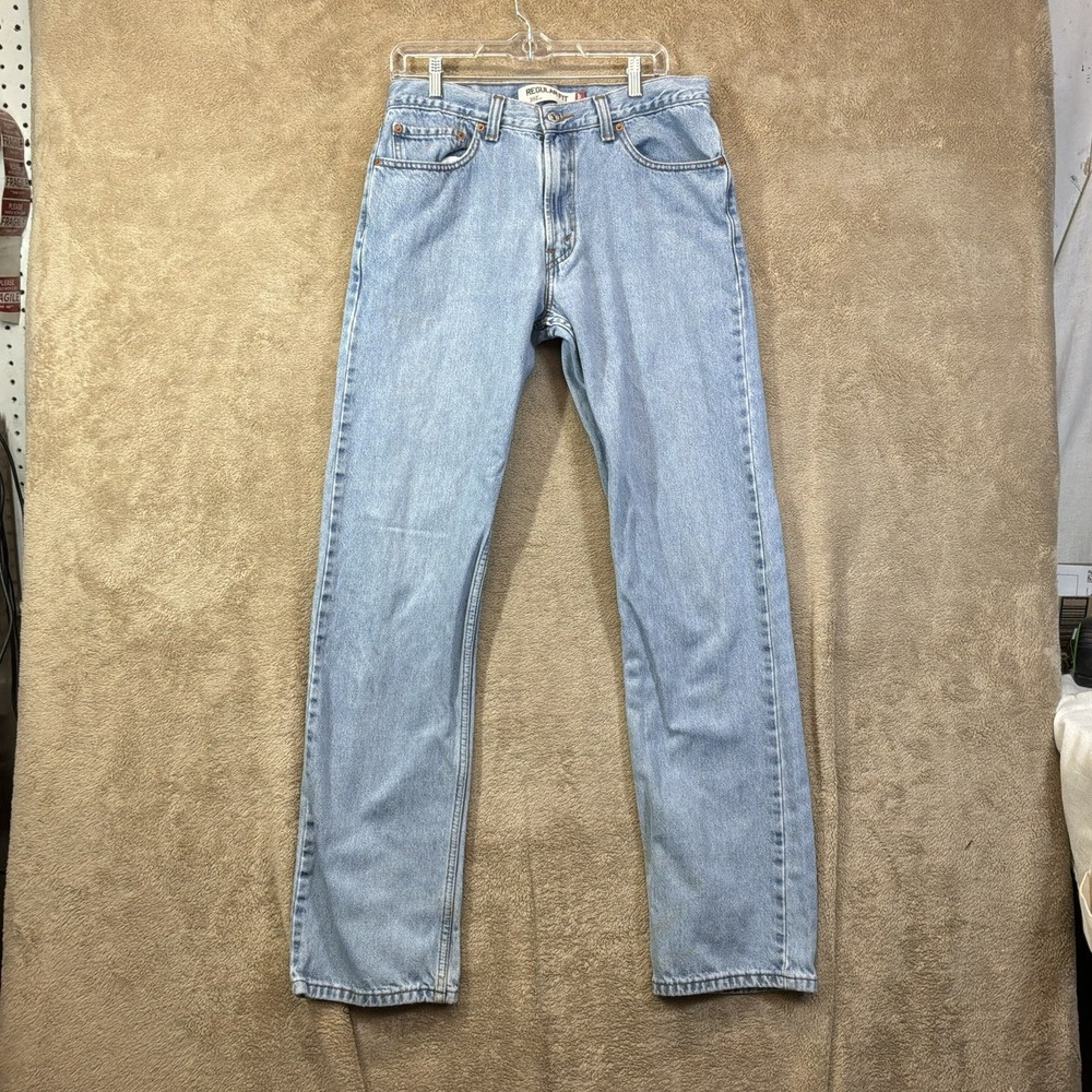 Levi's 505‎ Jeans Men's Size 33x35.5 Blue Light Wash Regular Fit Straight Leg